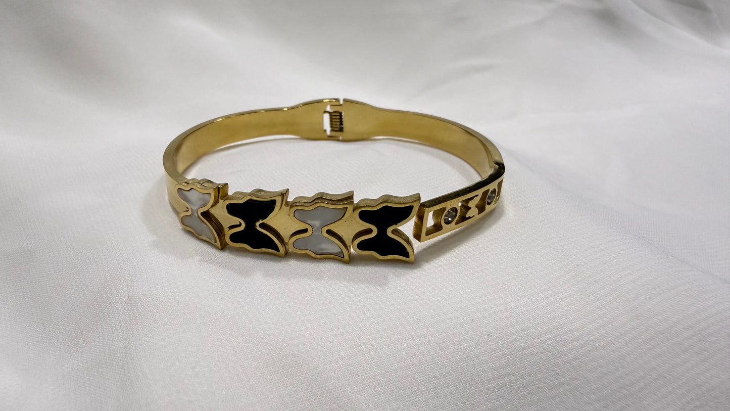 Dual Bloom Bracelet Bangle