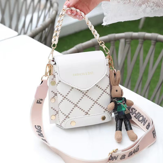 [WHITE] Dual Colored Cross Body Bag