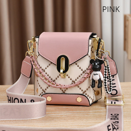 [PINK] Dual Colored Cross body bag