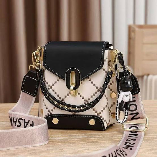 [BLACK] Dual Colored Cross Body bag