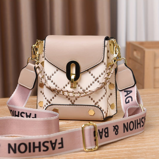 [KHAKI] dual colored Cross Body Bag
