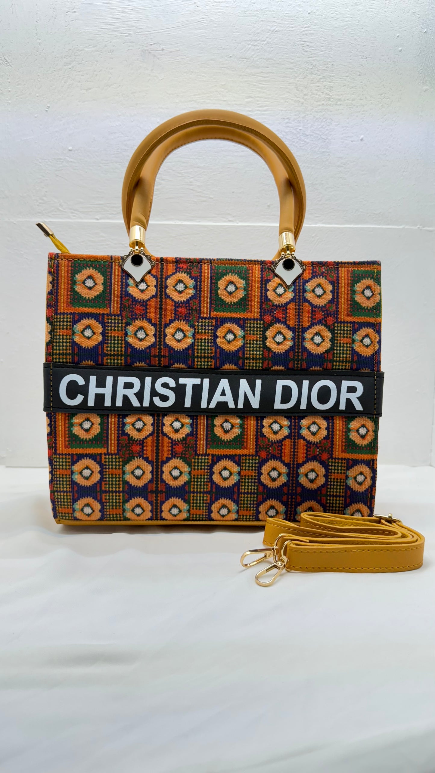 [MUSTARD YELLOW] Printed Classic Tote Bag