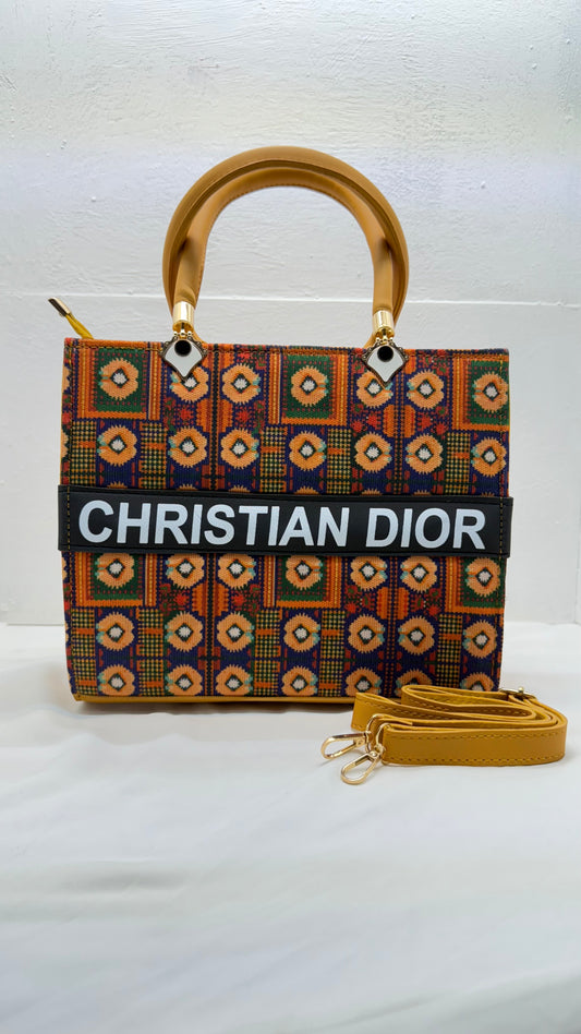 [MUSTARD YELLOW] Printed Classic Tote Bag