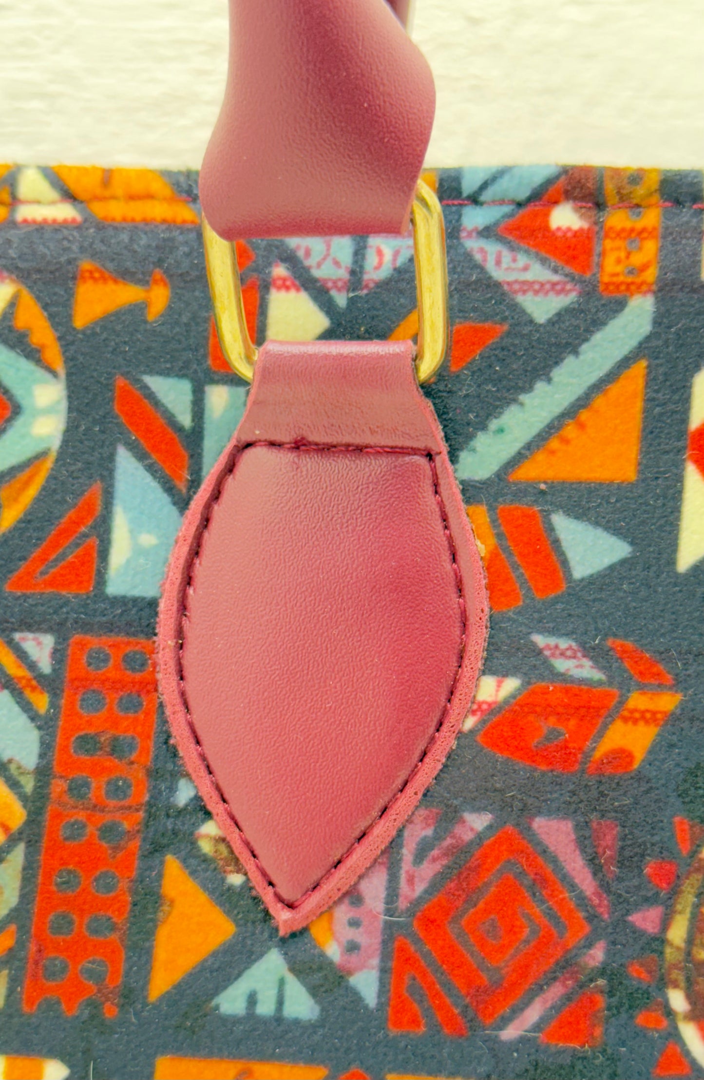 [DARK RED] Printed Classic Tote Bag
